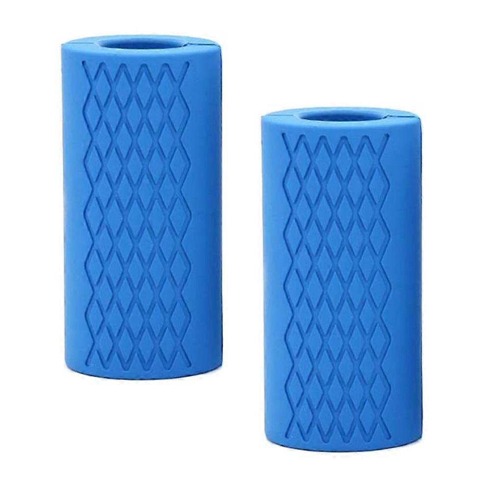 Dumbbell Grip|2Pcs Silicone Dumbbell Grip - Blue