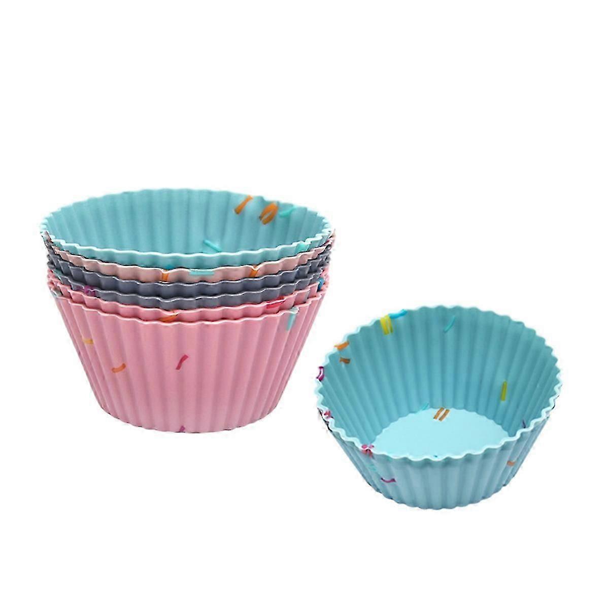 12pcs silicone mold cake cup high temperature resistant cake tray Baking tool DIY cake mold tool