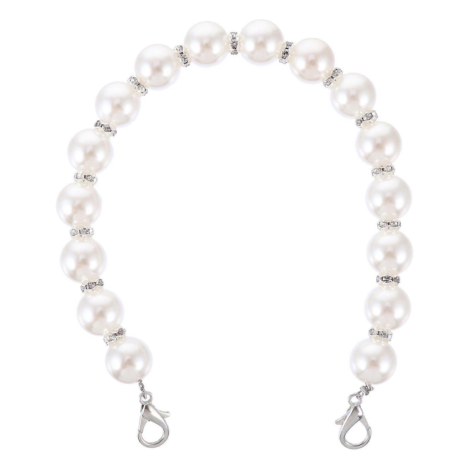 1pc Pearl Chain Hand Bag Suitcase Metal Chain Purse Chain Strap Replacement