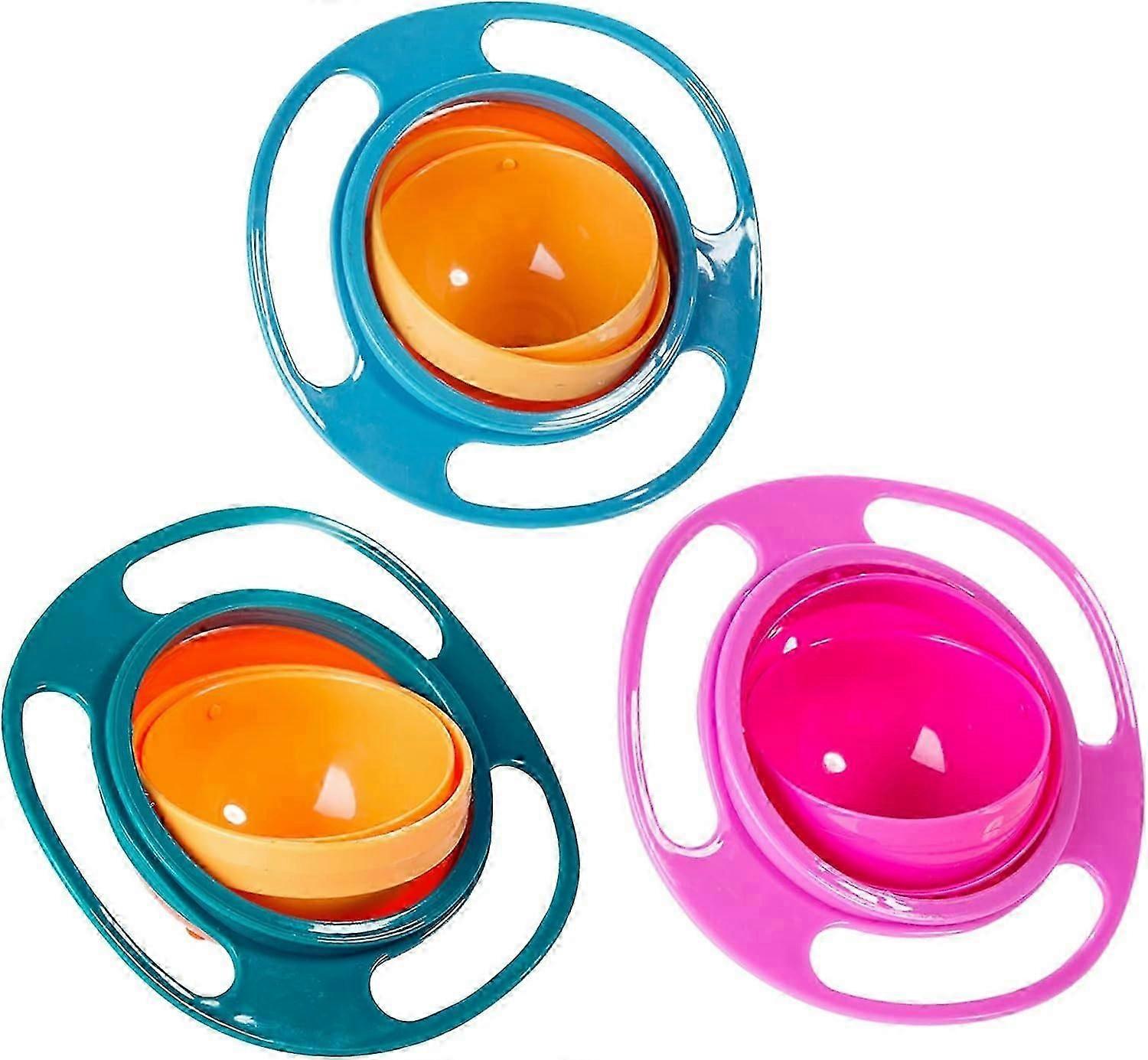 Baby Magic Gyro Bowl, Creative Spill Resistant Bowl For Feeding, 360 Degree Rotate Spill-Proof Bowl For Babies Over 6 Months Old