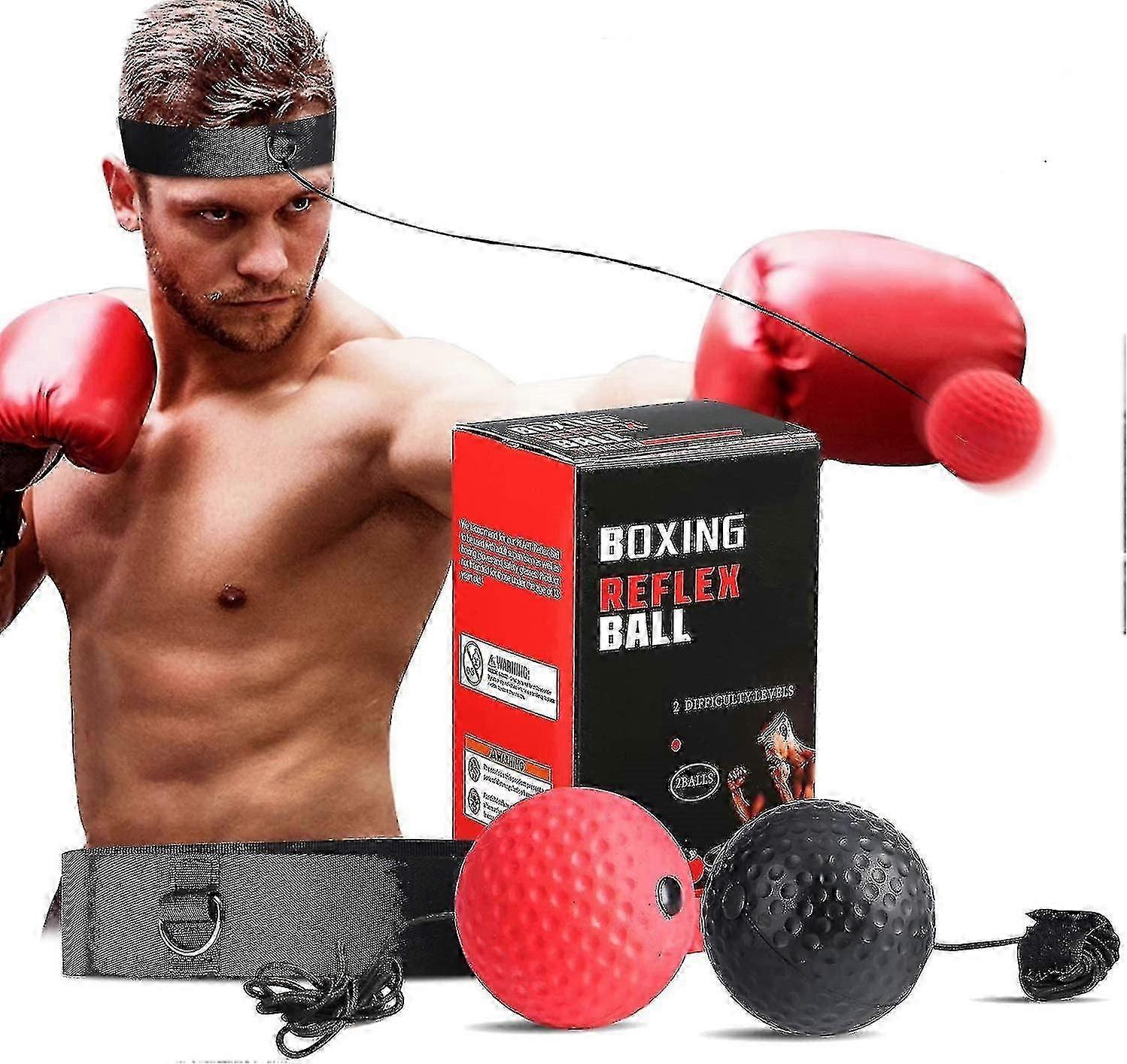 Boxing Reflex Training Balls,speed Fitness Ball With Adjustable Headband - YYA