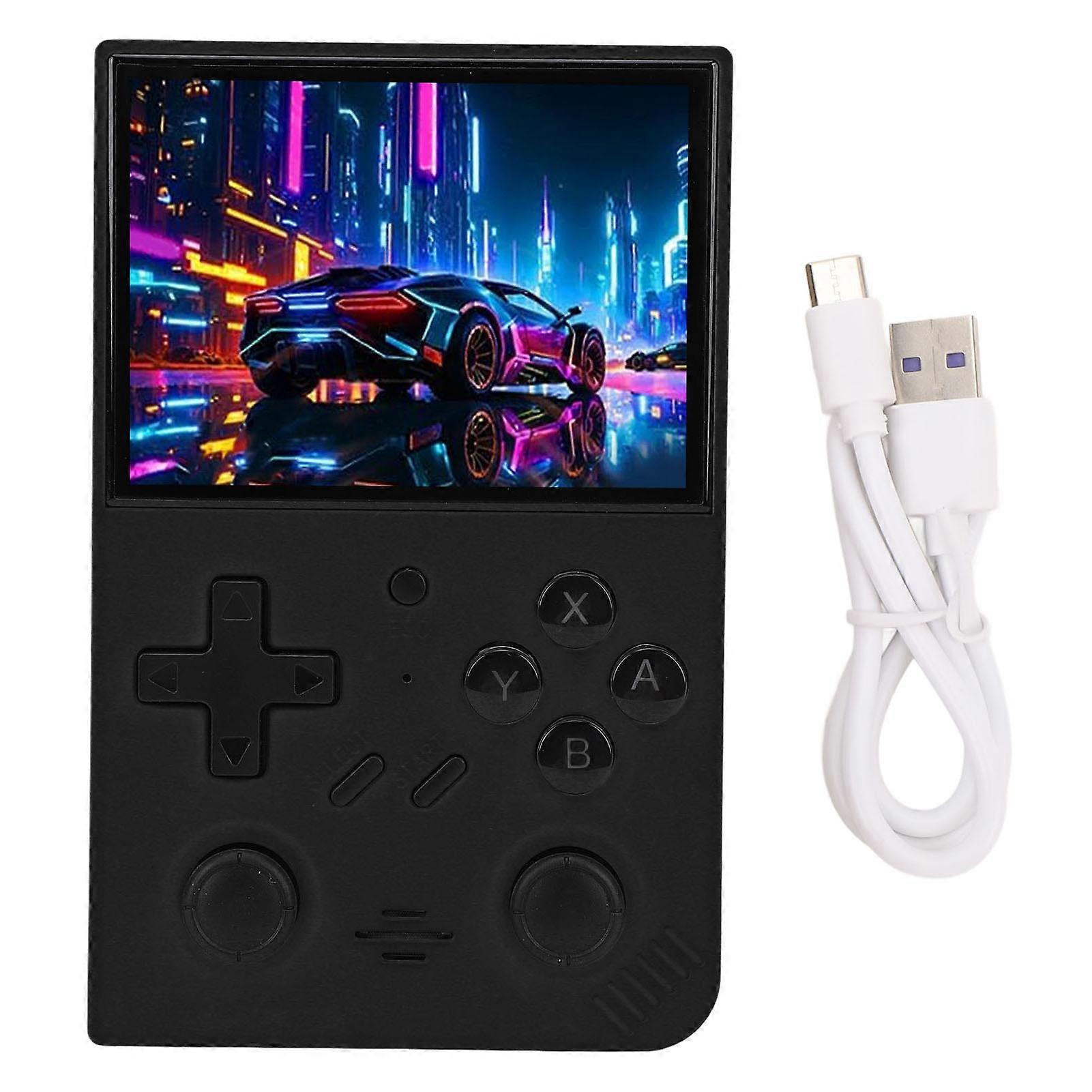 Black 3.5" IPS Handheld Game Console - Quad Core, 128G, 20,000+ Games, Portable Fun