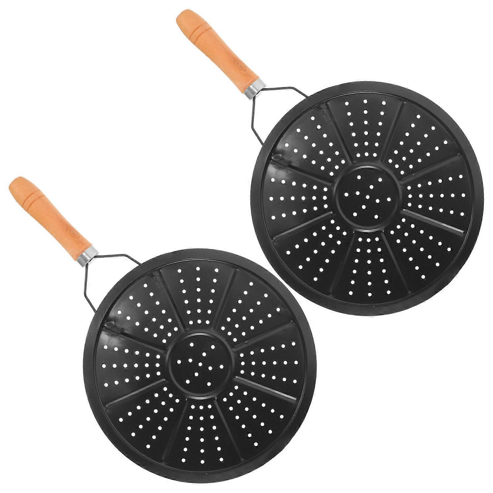 Black Kitchen Heat Diffuser Insulation Pad for Coffee and Milk with Hook for Easy Storage 2pcs