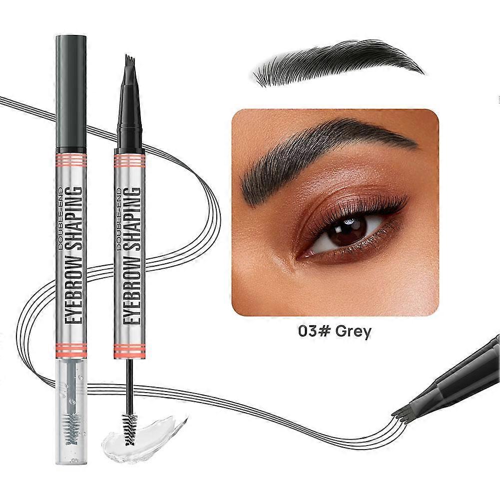 03(C)$Double-headed four-pronged eyebrow pencil eyebrow shaping cream quick-drying waterproof liquid eyebrow pencil