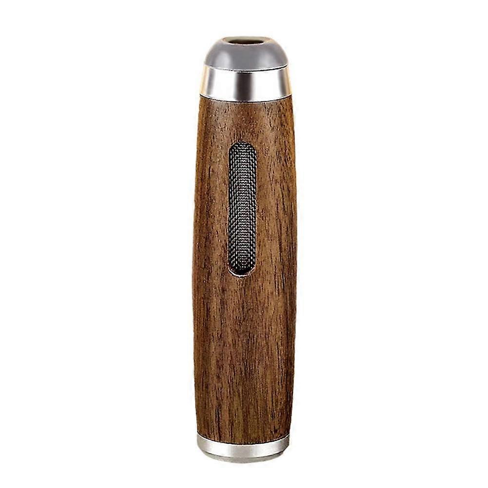 Walnut Wood Cigarette Holder Ash Catcher Portable Soot Storage Case with Brush for Indoor Car Office Use Prevents Smoke Odor and Falling Ash