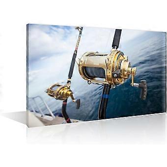 Vara de pesca e carretel de pesca suprimentos fotos Big Hame Fishing Reeln Natural Setting Wooden Jigsaw Puzzle DIY Brinquedos 1000 peças