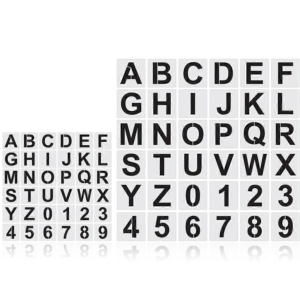 72pcs Reusable Letter Stencils for DIY Crafts – Durable PET Material Wall Painting Stencils for Art Projects – Safe and Versatile Use