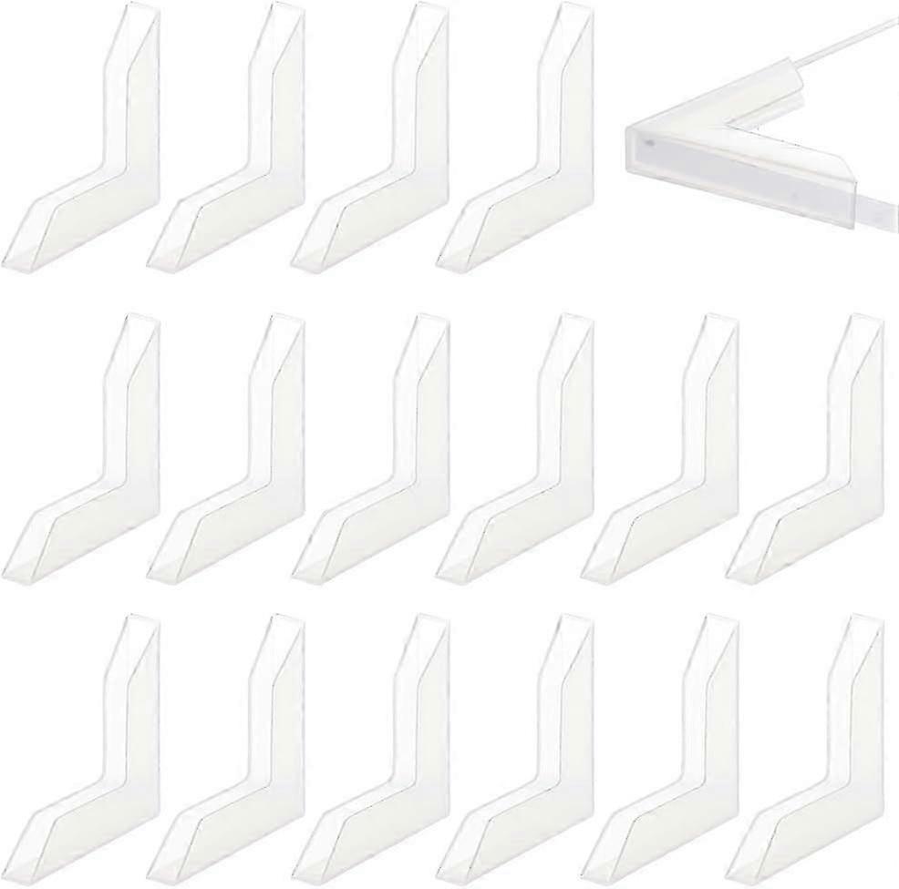 50PCS L-σχήμα γωνιακά προστατευτικά 1.7x1.7 ίντσα πλαστικοί προφυλακτήρες φρουράς γυαλιού για κεραμίδια πέτρες και γωνίες Phoalbum Υποδοχή: 6mm