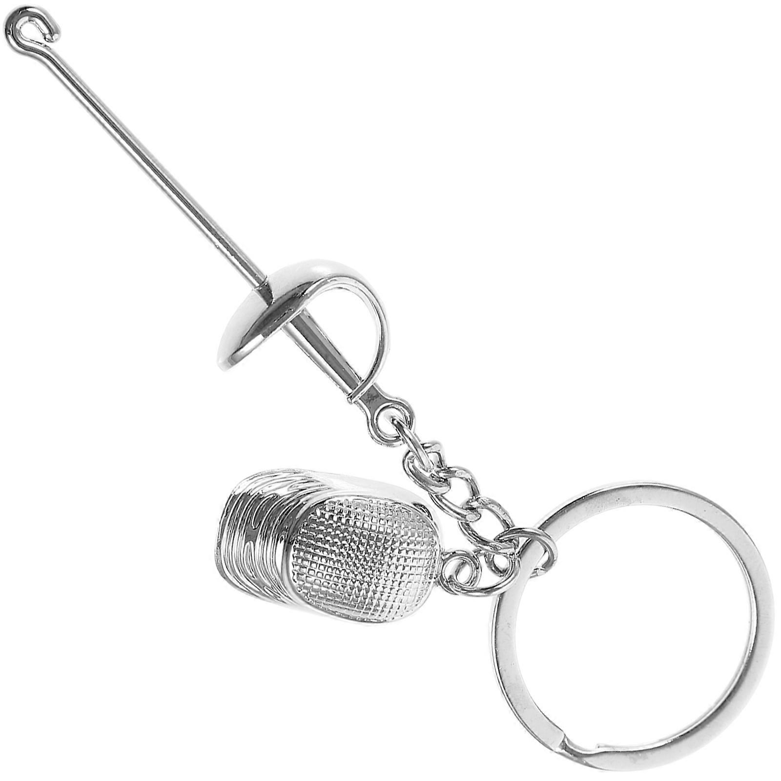 Fencing Sword Keychain for Lovers – Lightweight Decorative Key Ring for Bags, Keys, Birthdays, Valentine’s Day, and Sports Events
