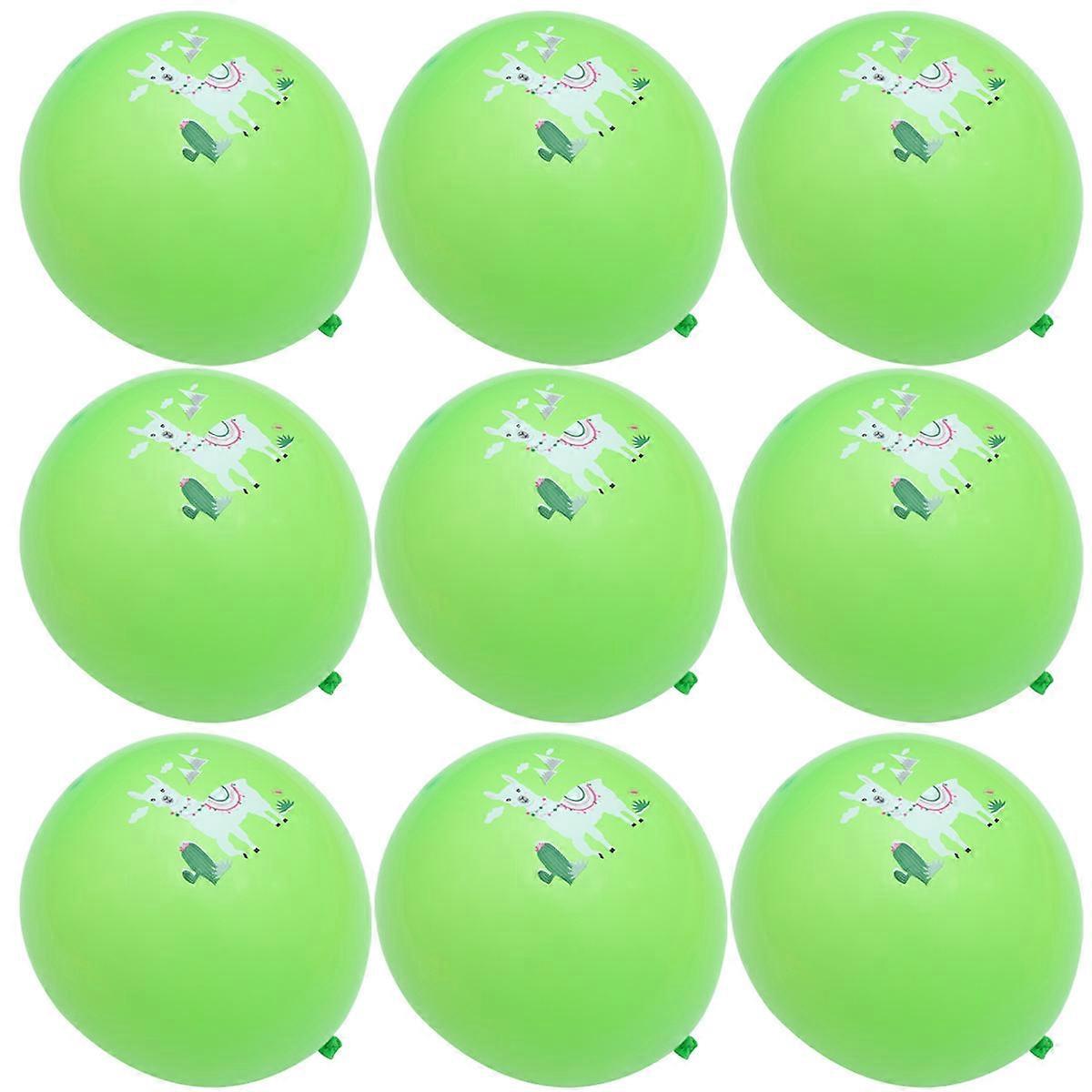Balloons Set Alpaca Pattern For Birthday Party Decorative Balloons 12 Inch Oval Style 20Pcs