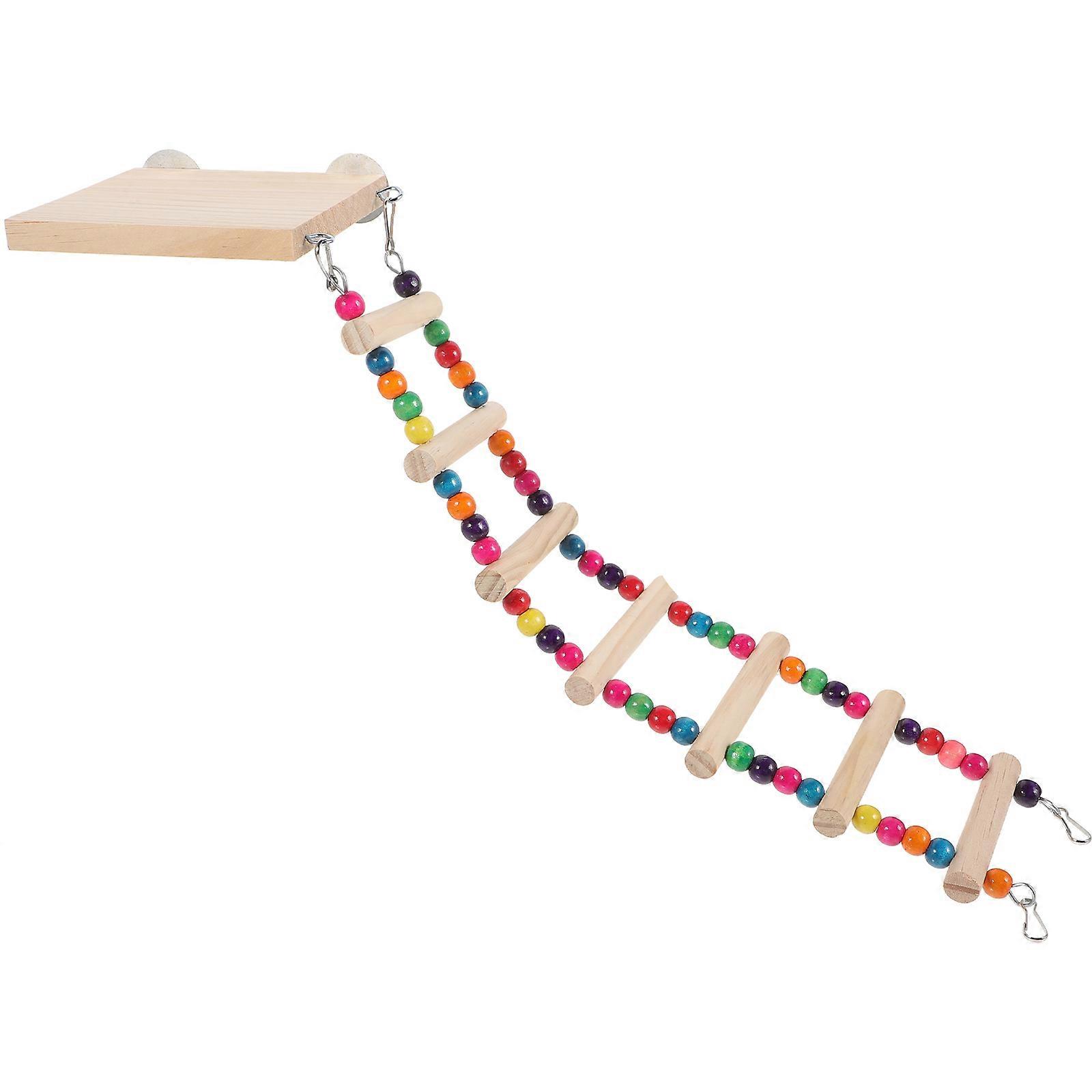 Parrot Climbing Ladder with Platform for Parakeets, Cockatiels, and Lovebirds – Indoor Bird Cage Training and Play Activity