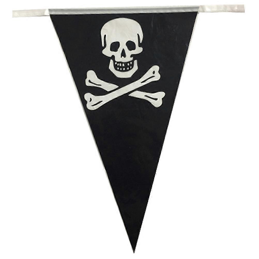Halloween Pirate Skull Banner Party Hanging Decor for Masquerade Celebrations Ghost Festivals and Themed Events Spooky Atmosphere