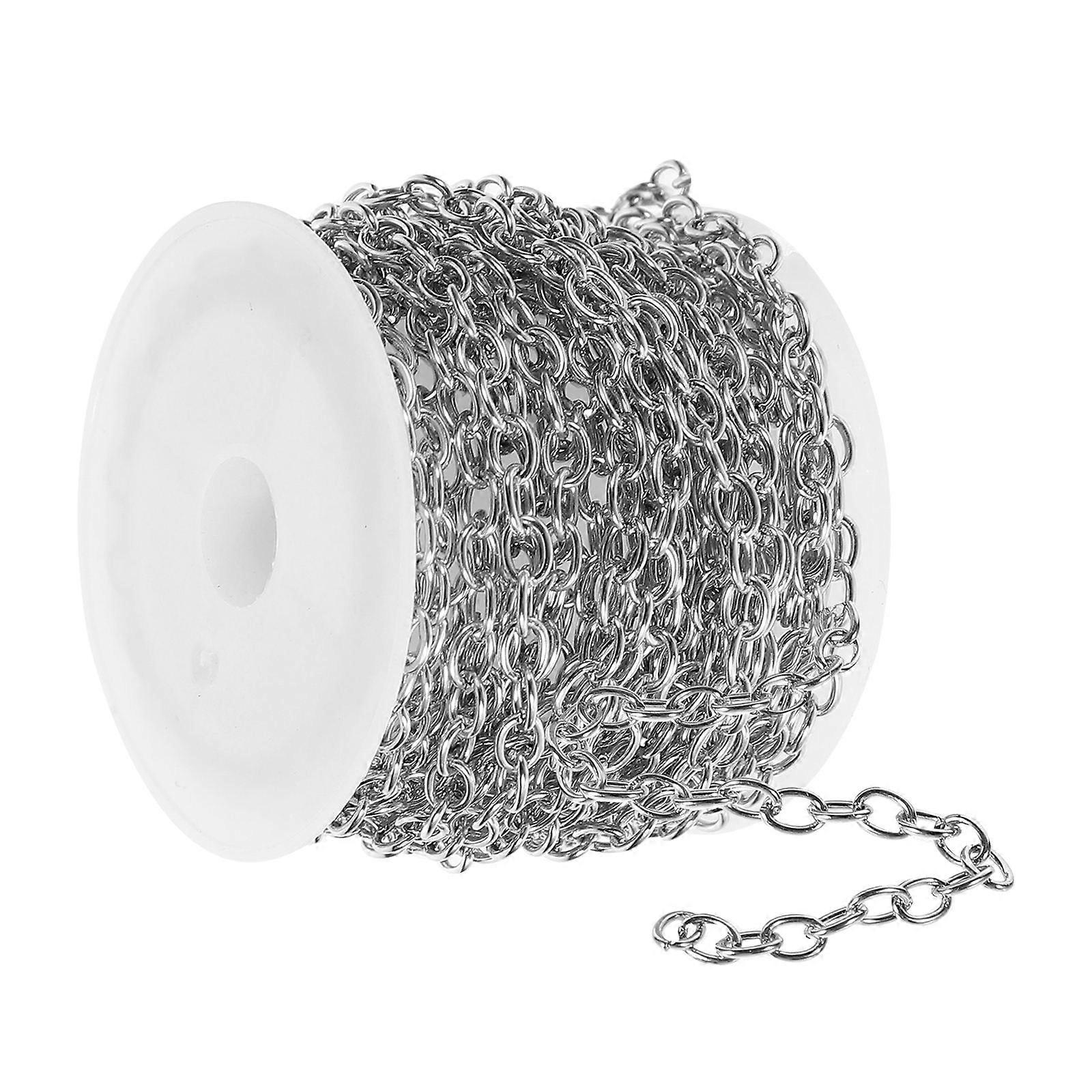 1 Set Jewelry Making Chain Kit with Lobster Clasps & Jump Rings for Necklaces, Bracelets & Anklets – Durable Metal Chain for DIY Crafting Projects