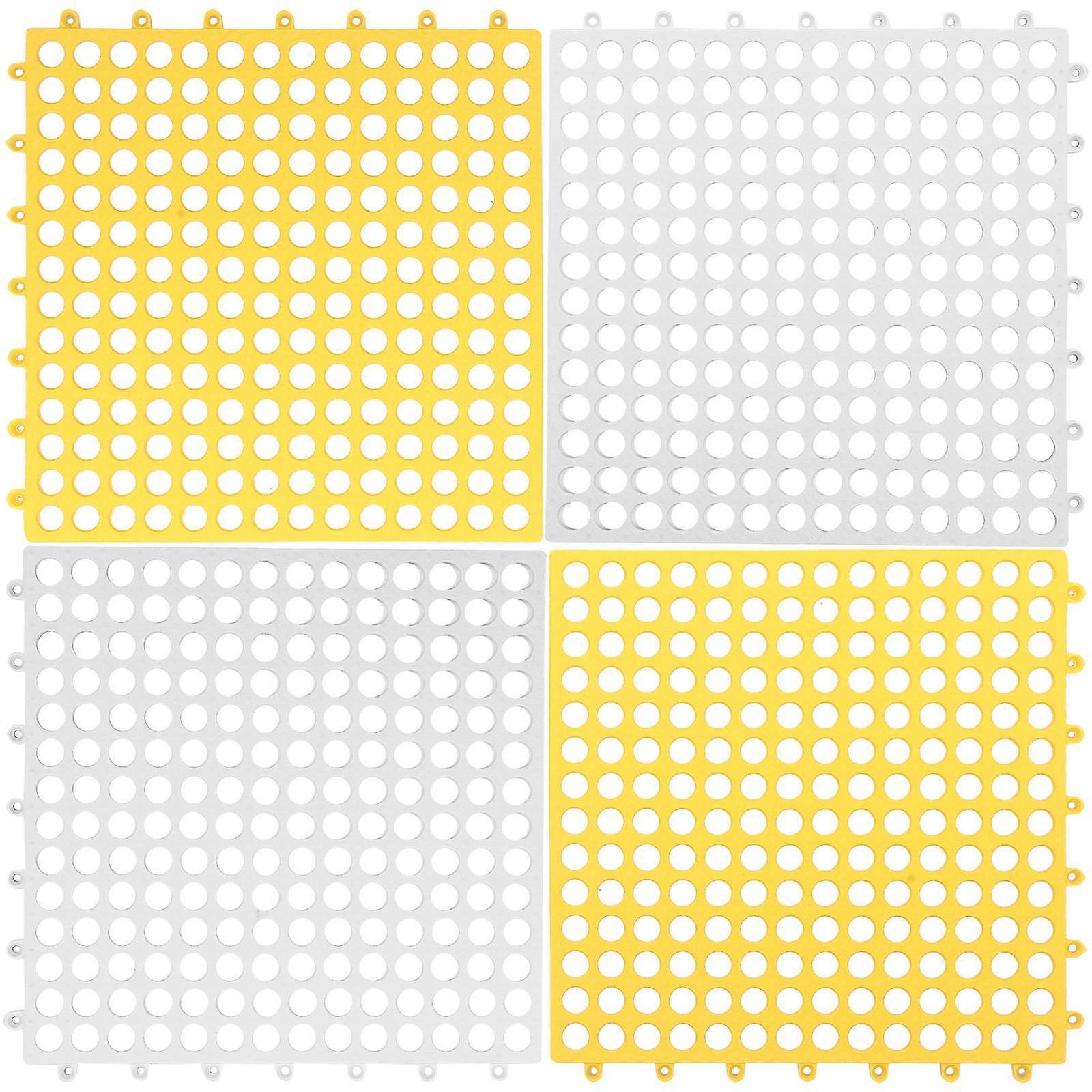 Anti-Slip Bath Cushion Square Mat Non-Skid Housewarming present White 31.5X31.5X1.5Cm 4Sheets
