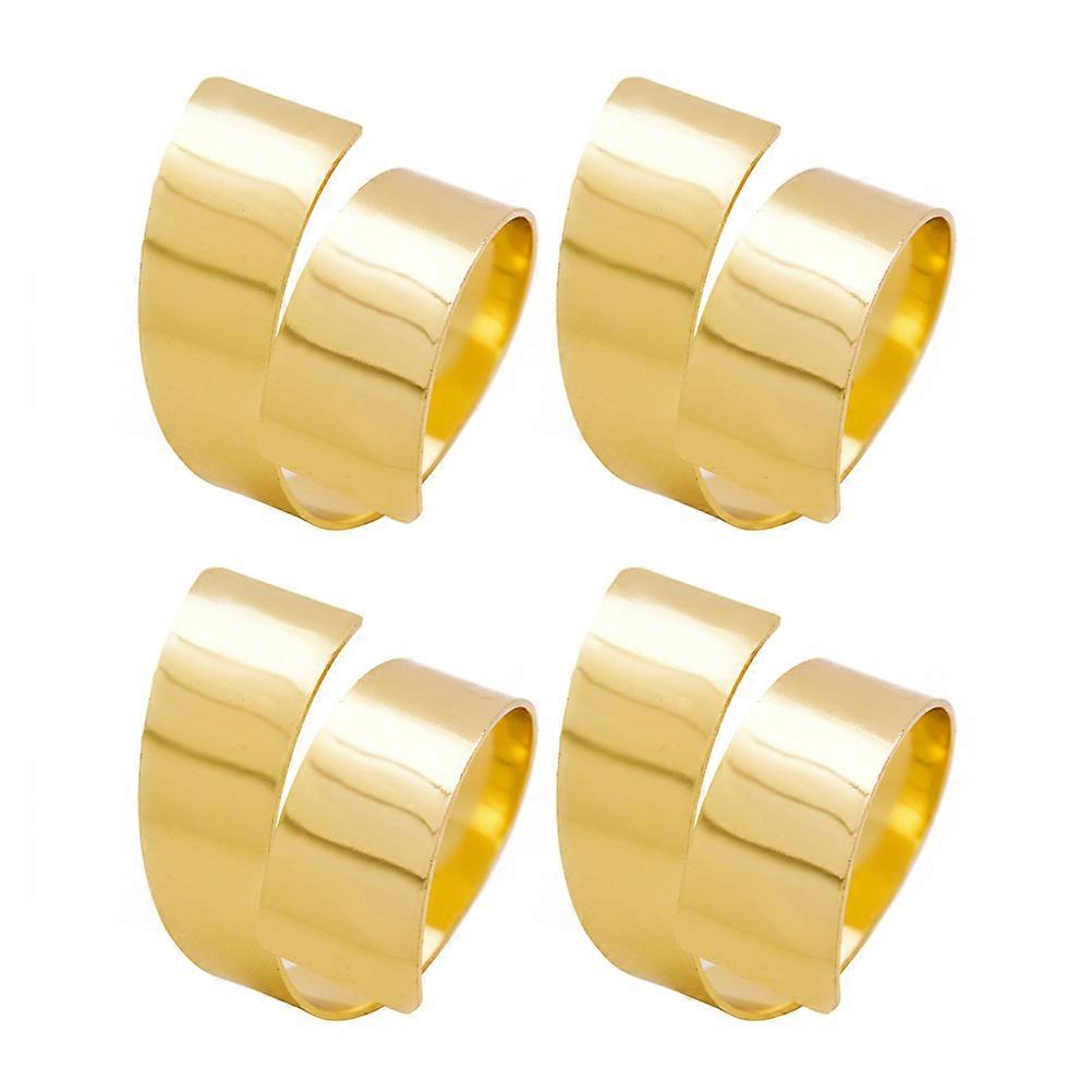 4pcs Golden Alloy Elegant Napkin Rings for Dining Table Decor, Weddings, Parties, Special Occasions