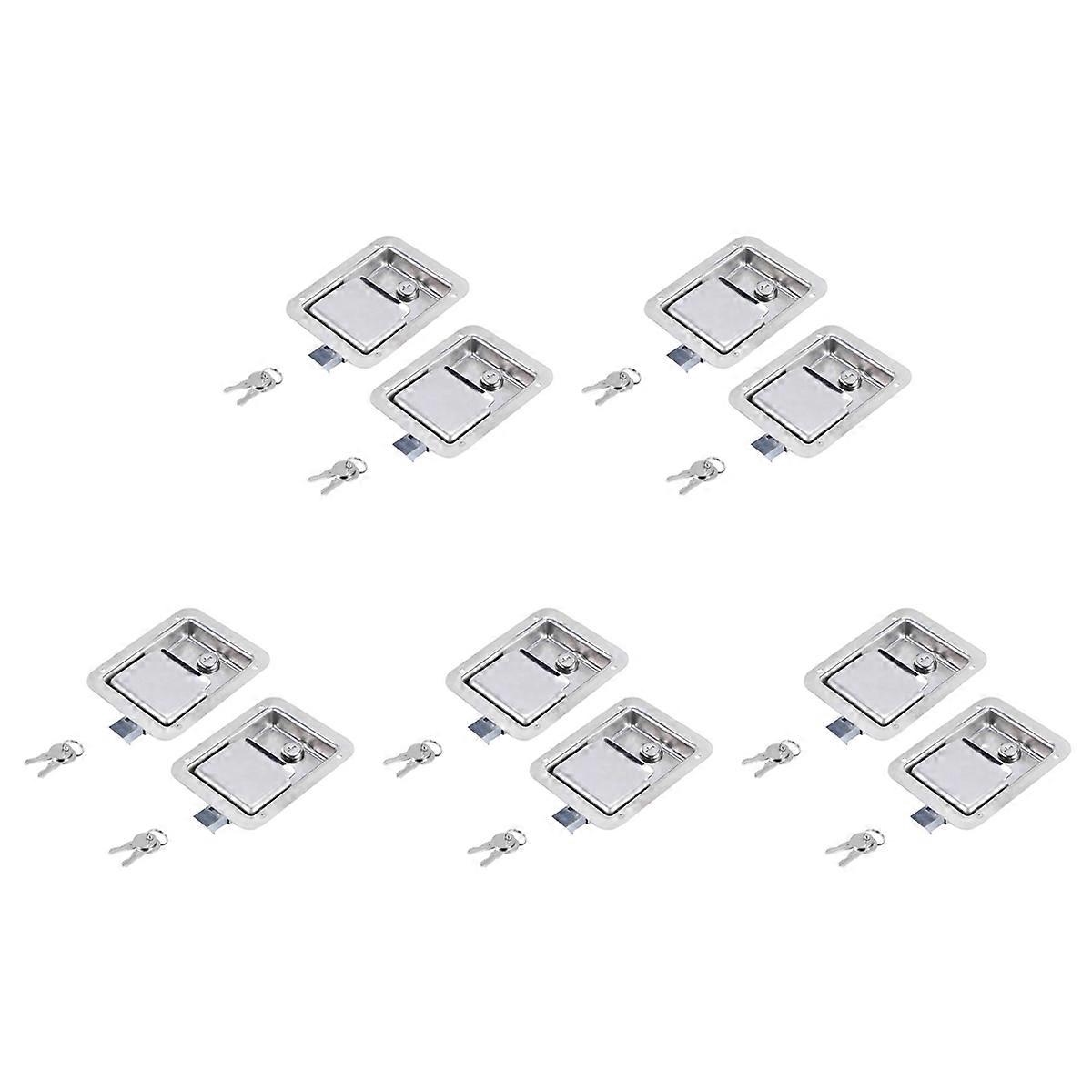 Hardware 2 Pack Stainless Steel Paddle Latch With Lock & Key