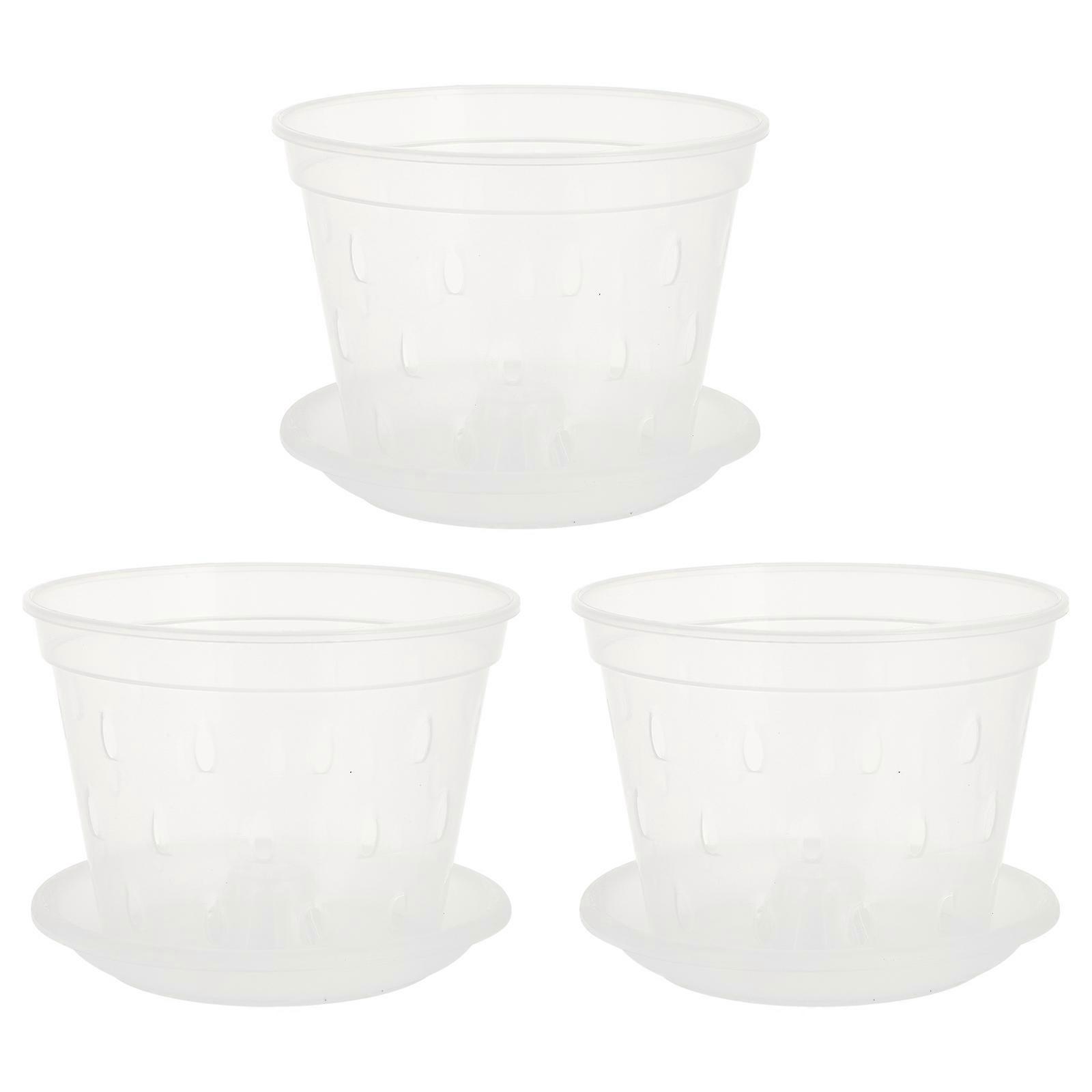 Hanging Pot Clear Plants Pots Hotel Durable 3 Sets Root Control Pot