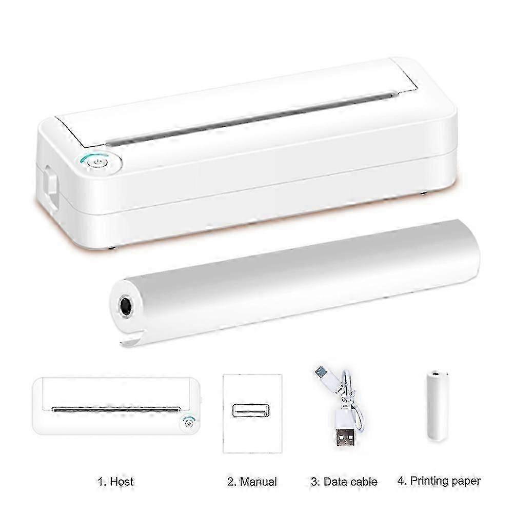 A4 Paper Printer Thermal Printing Wireless BT Printer Compatible with iOS and Android Mobile Photo Printer Support 210mm Wide 2025