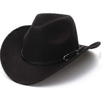 Unisex Cowboy Hatt, Western Hatt För Män Cowboy Filt Hatt Justerbar Utomhushatt