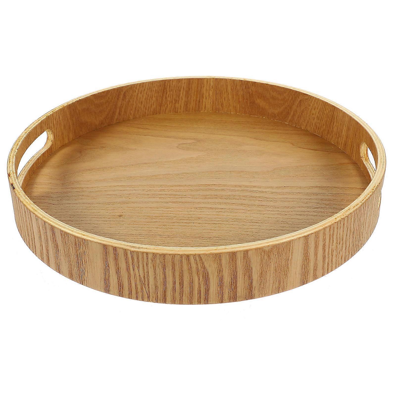 Round Serving Tray for Snacks, Fruits, Desserts – Versatile Use for Tea Rooms, Restaurants, Outdoor Picnics, Banquets, and Parties – Smooth Surface