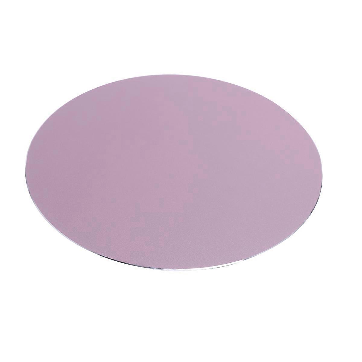 Aluminum Mouse Pad Round Desk Mat Anti Slip For Desktop Use Rosy Gold 200x200mm 1Set