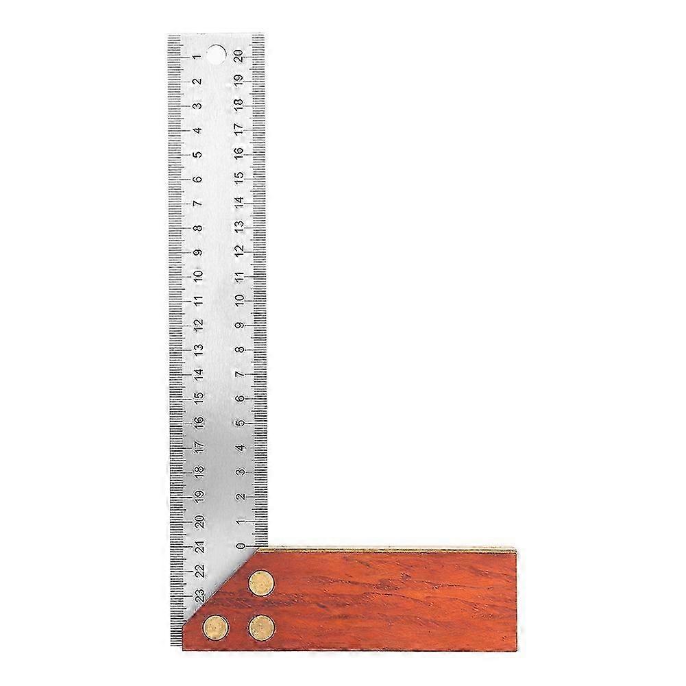 250mm Right Angle Ruler Multi Function Mahogany Thickened Measuring Ruler