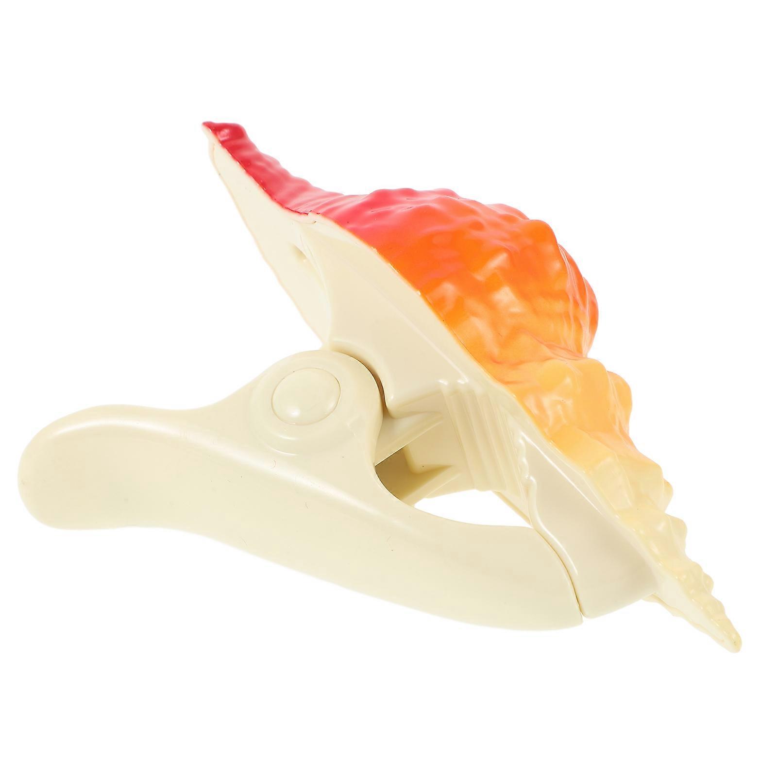 Towel Clips Windproof Clothes Clip for Beach Chair Pool Use Plastic Material Shell Design 1Pcs