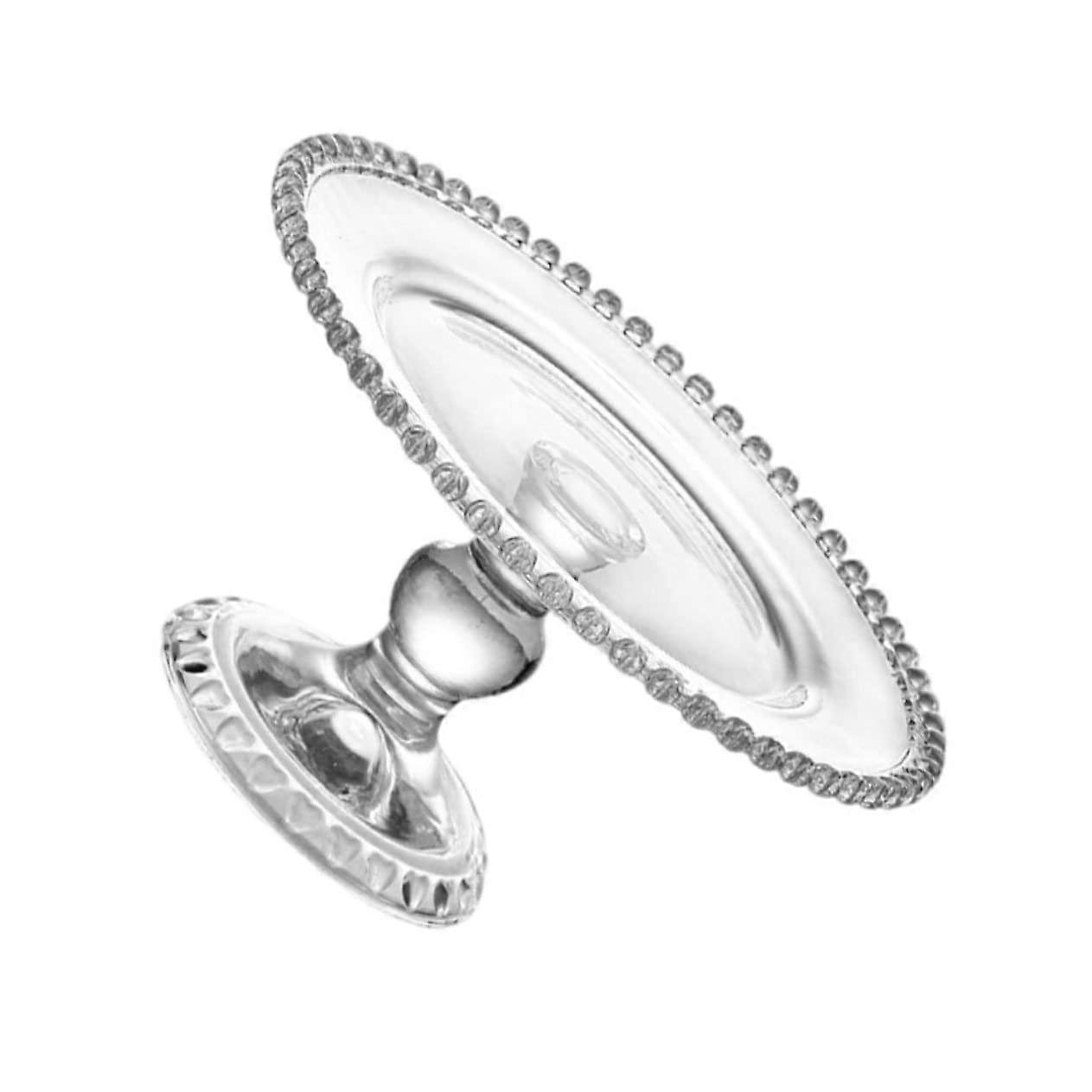 Glass Cake Stand Dessert Display Tray with Footed Cupcake & Ice Cream Cups 19.5cm