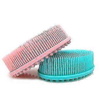 Body Brush For Wet And Dry Brushing, Silicone Bath Brush For Gentle Exfoliating On Softer, Glowing Skin3 Piece,pink, Blue, Green
