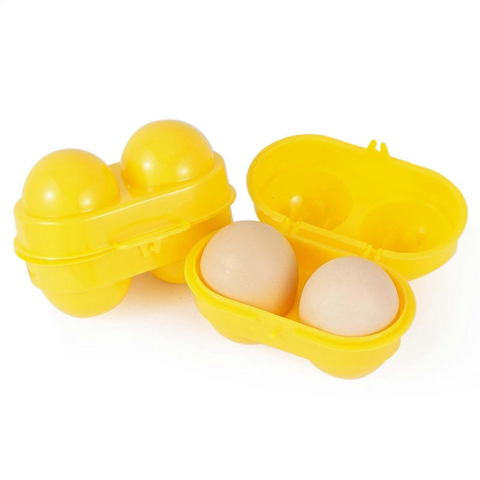Camping Egg Box Container for 2 Eggs - Shockproof, Waterproof, Portable for Outdoor Activities, Hiking, Picnics, Excursions