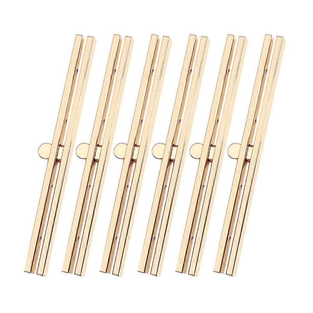 Here's a refined and professional product description based on the details you provided:
**6PCS Golden Alloy Purse Frame Clutch Lock – Rust