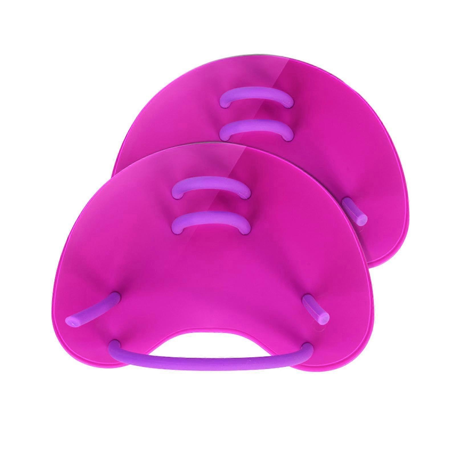 Swimming Hand Paddle with Adjustable Strap Swimming Practice Device Swimming Training Hand Paddle for Swimming Beginners Pink