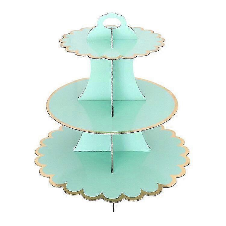 Disposable multi-layer paper cake rack for birthday party decoration three-layer dessert table cake tray cupcake stand