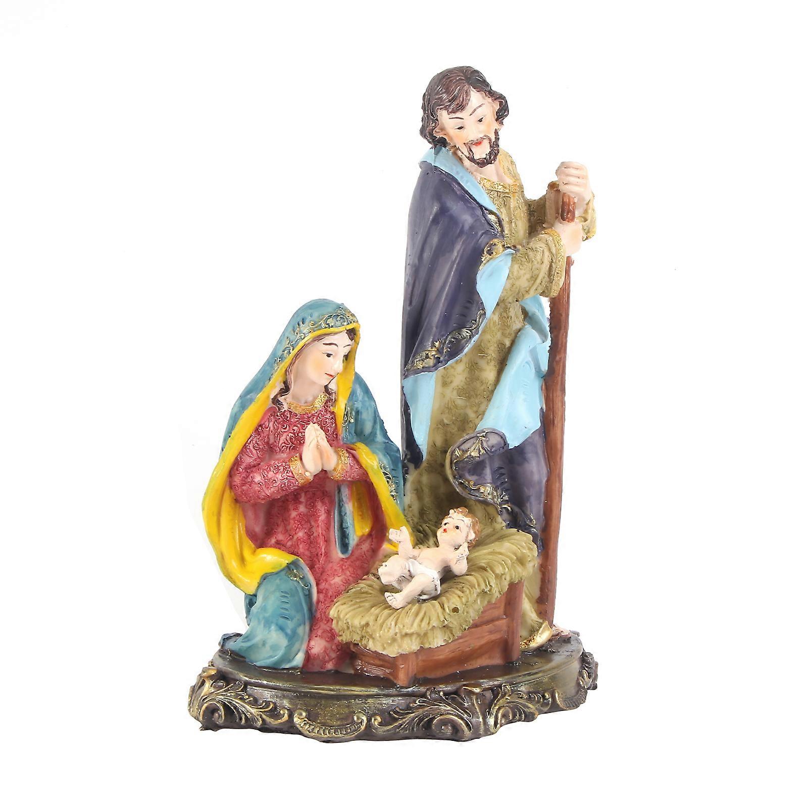 Decorative Sculpture Nativity Statue Lesser Bairam Assorted Color 21x14cm Craft Design 1Pcs