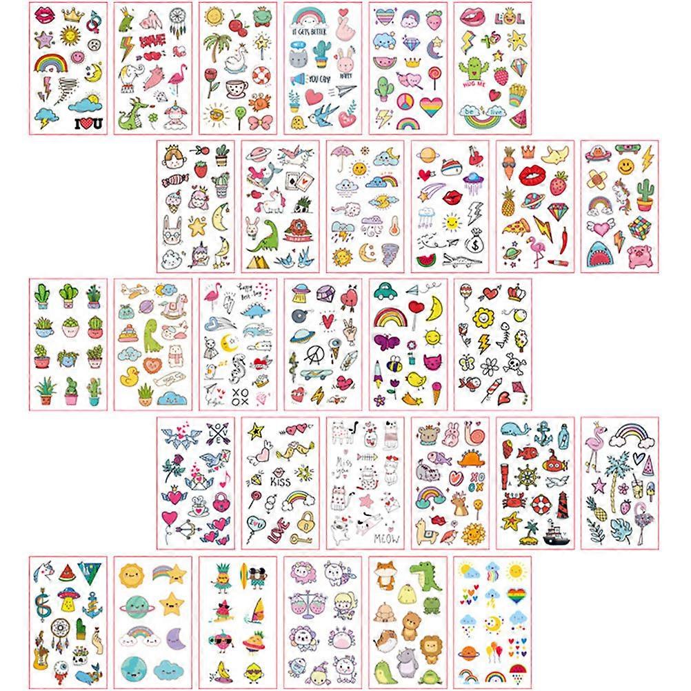 Fun Stickers Temporary Durable and Washable 9.7x5.7cm 60 Sheets