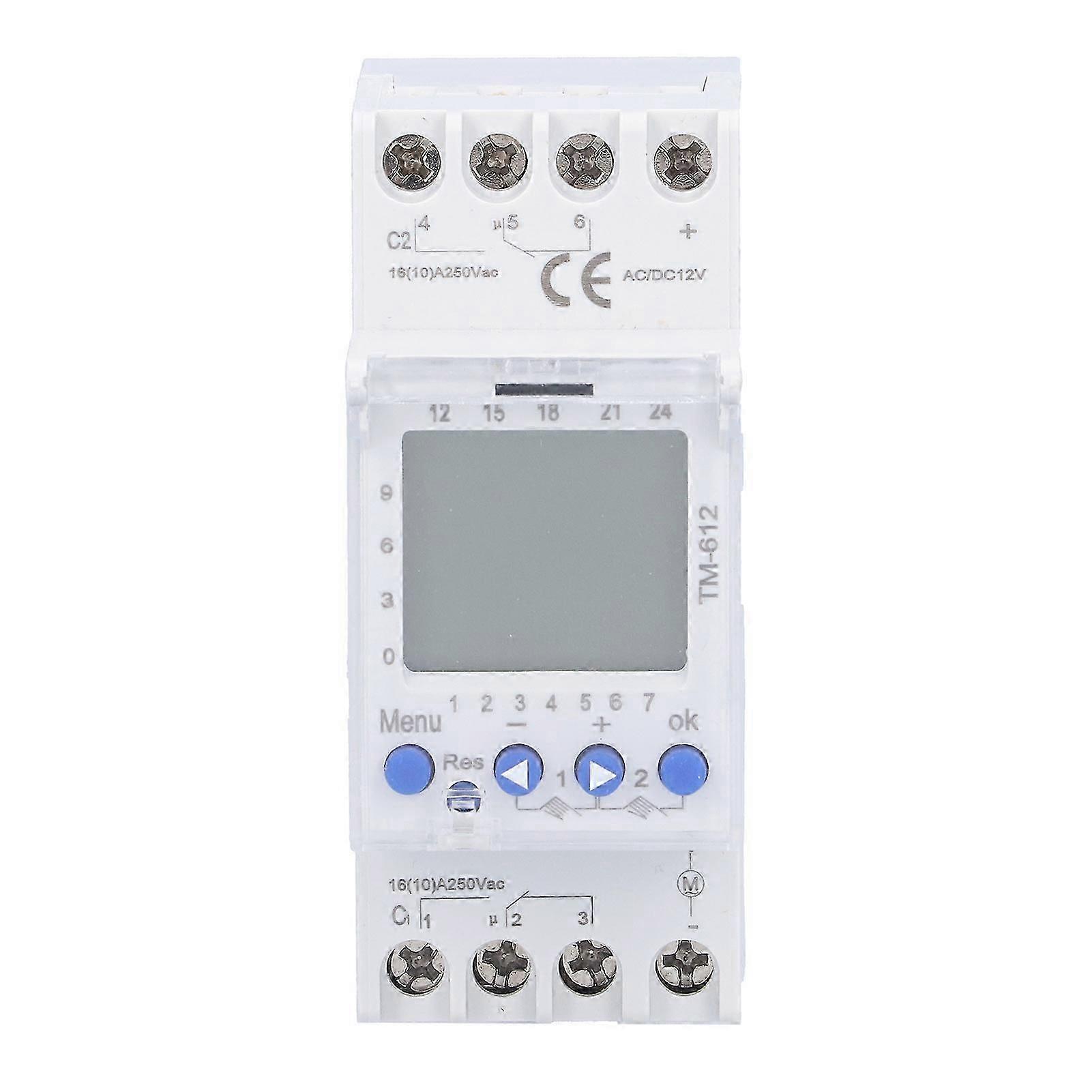 2025 Latest Model Time Control Switch Intelligent Power Supply Guide Rail Timer