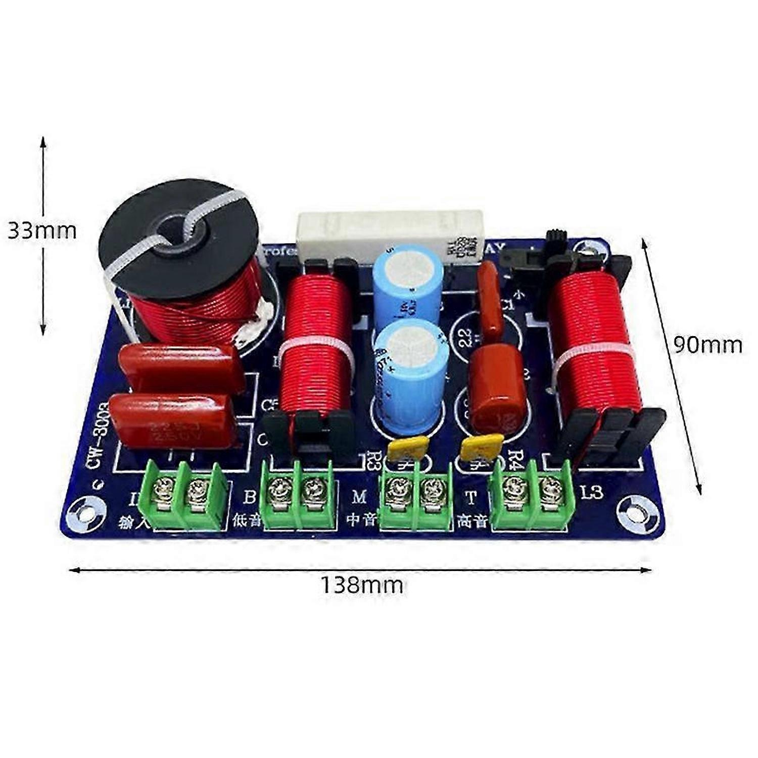 3 Way Frequency Divider Hi-Fi Crossover Audiophile Home Theater High Middle and Low Speakers Retrofi