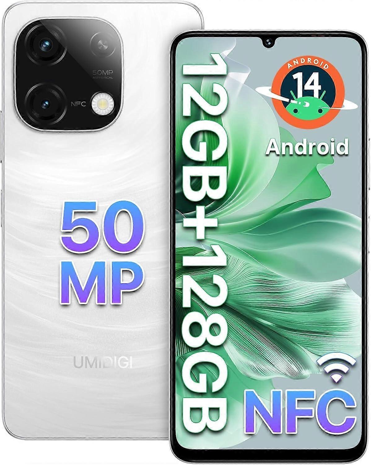 UMIDIGI G9C Android 14 Unlocked Cellphone,Octa-core 12GB +128GB Expand 1TB White
