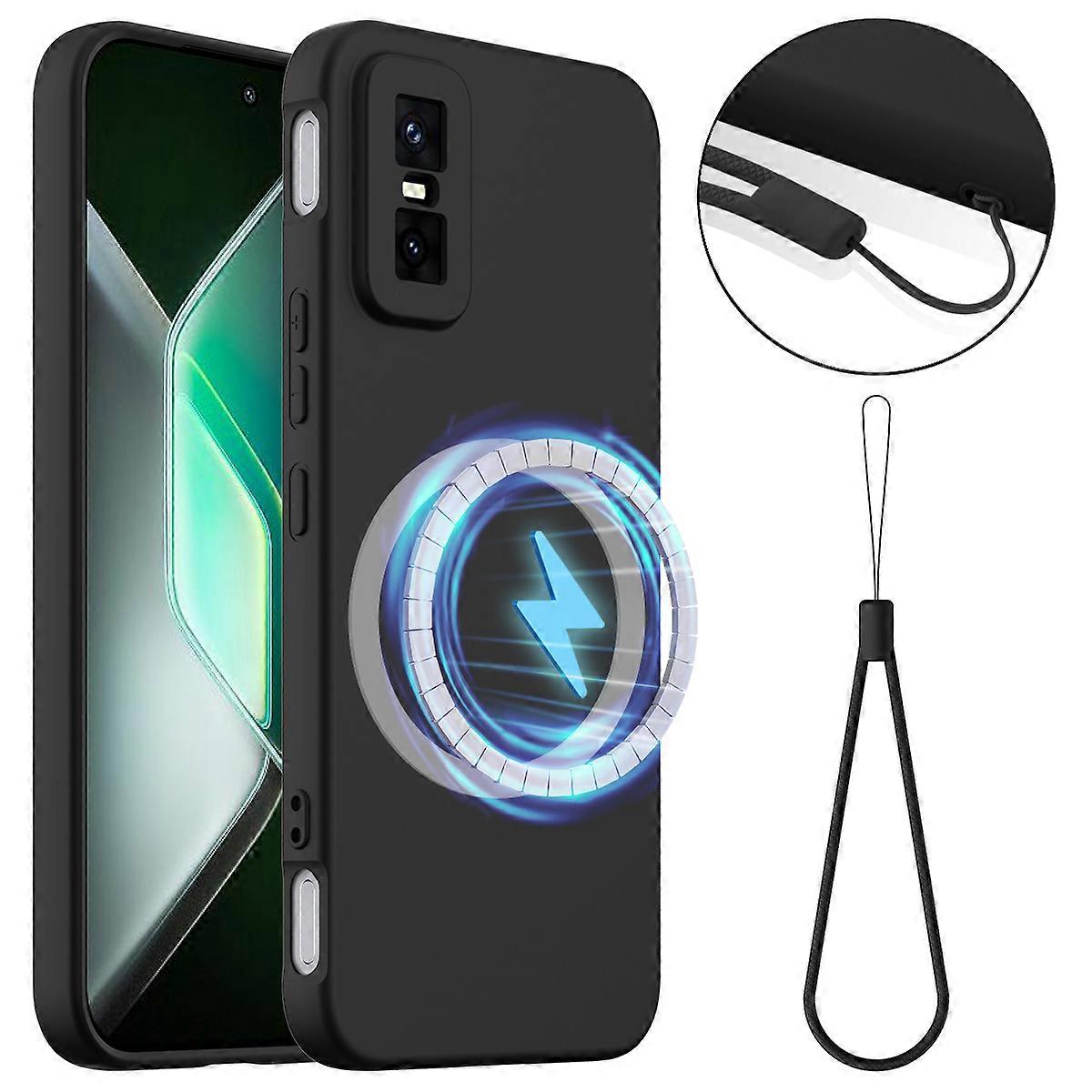 Compatible For Infinix GT 30 Pro 5G Case Compatible with MagSafe Anti-Drop Liquid Silicone Phone Cover