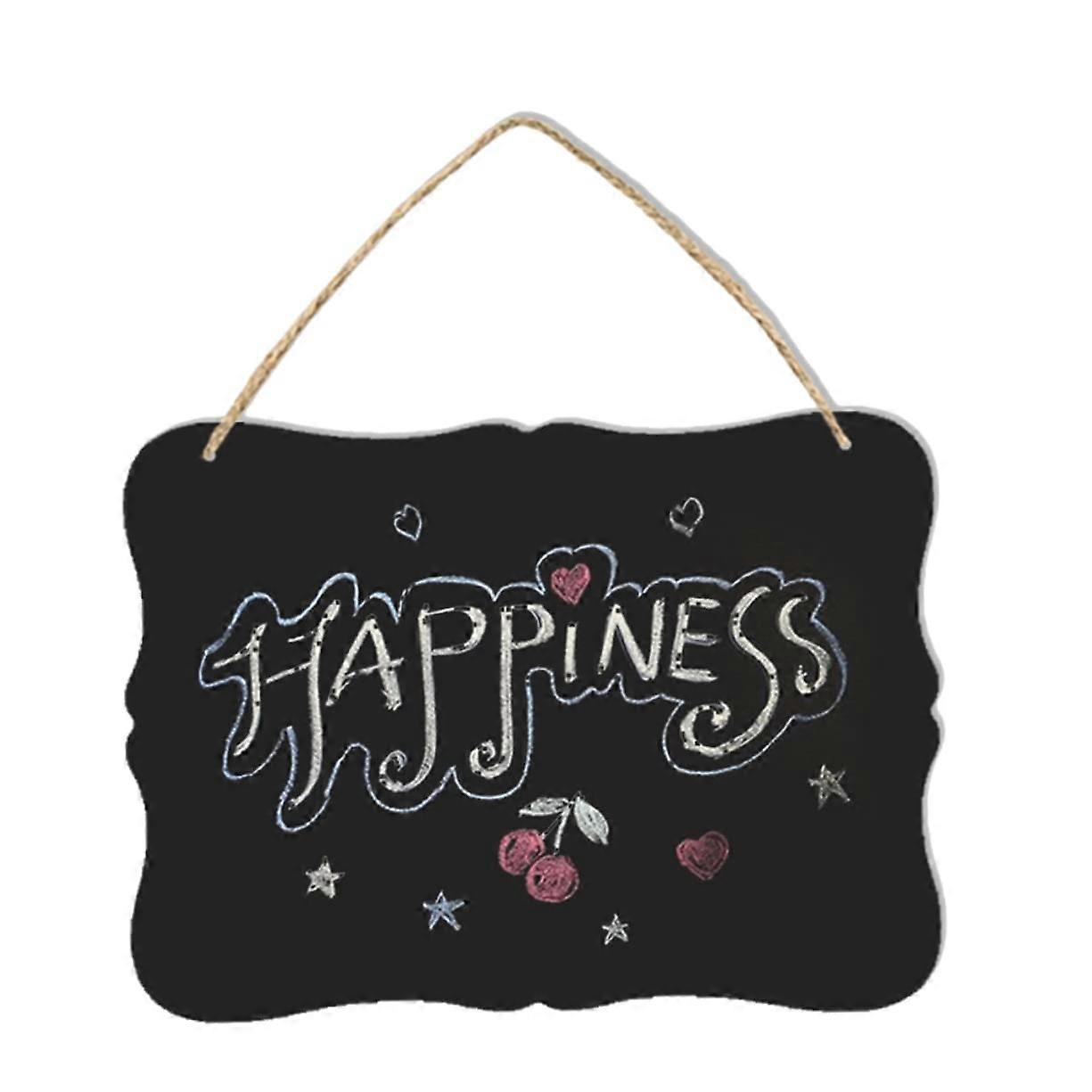 Doublesided chalkboard with hanging cord, erasable and versatile for home and office