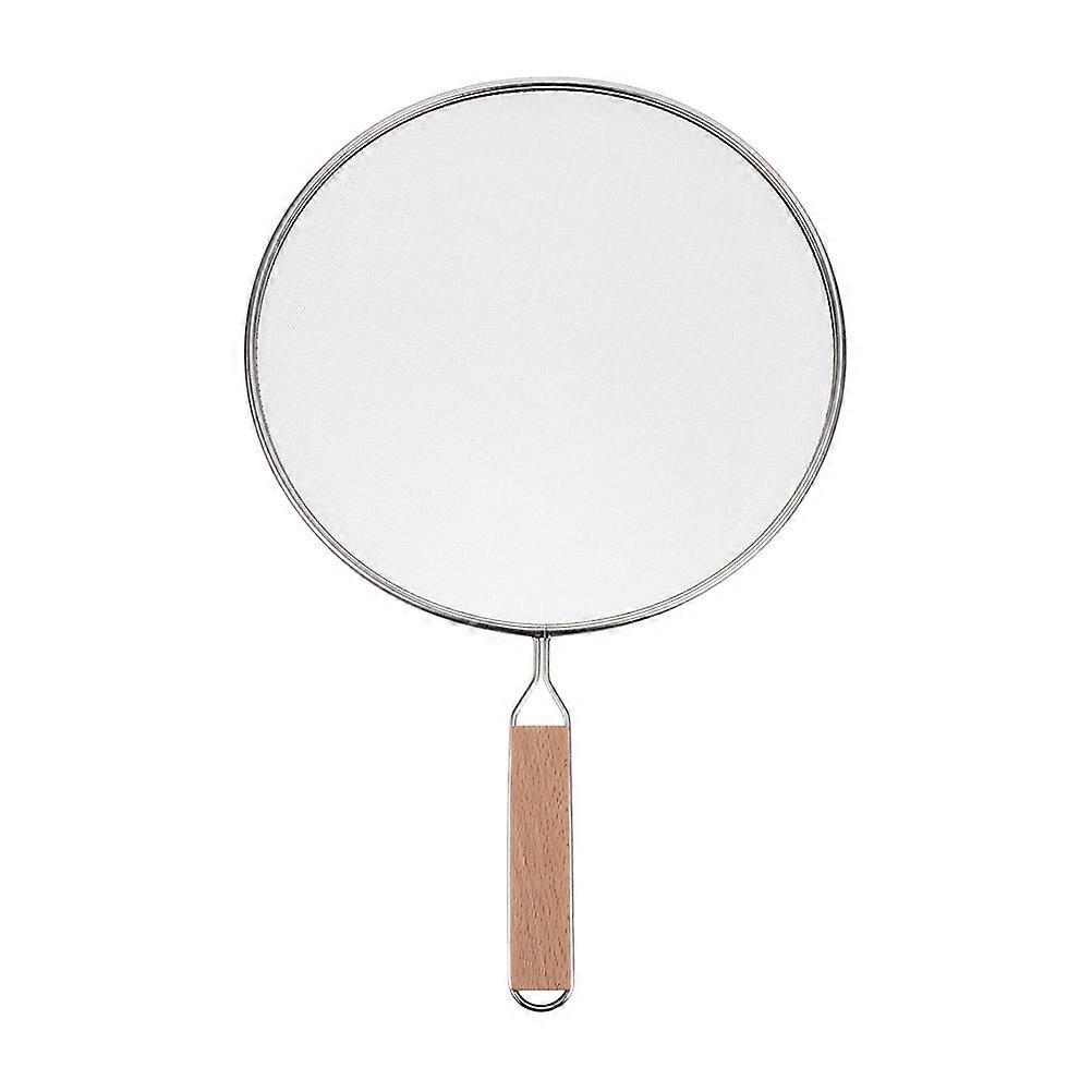 Splatter Screen Oil Proofing Lid for Kitchen Use Made of Stainless Steel Silver