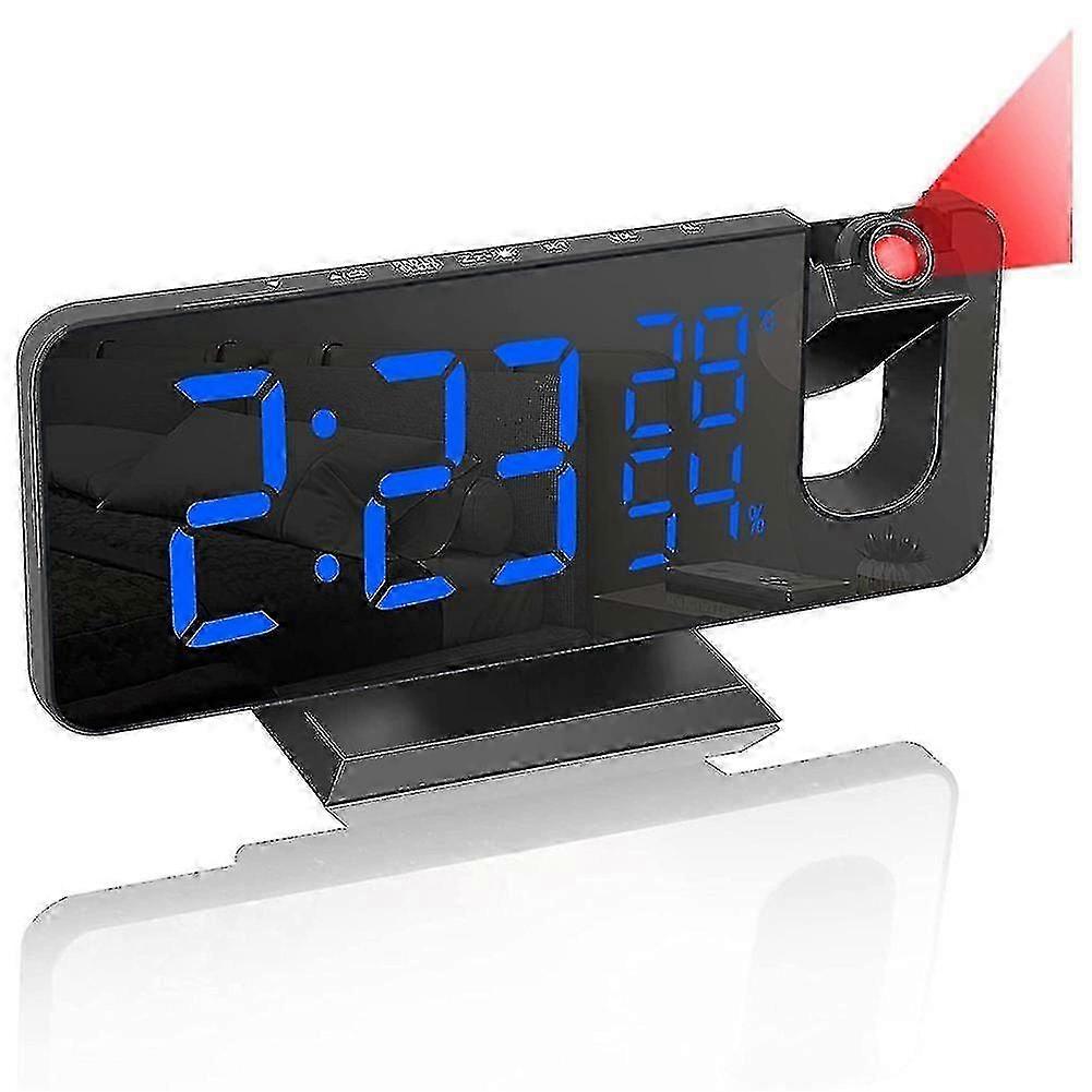 Projection Led Digital Alarm Clock, Dual Clock Snooze Alarm Fm Radio SZRH A-F