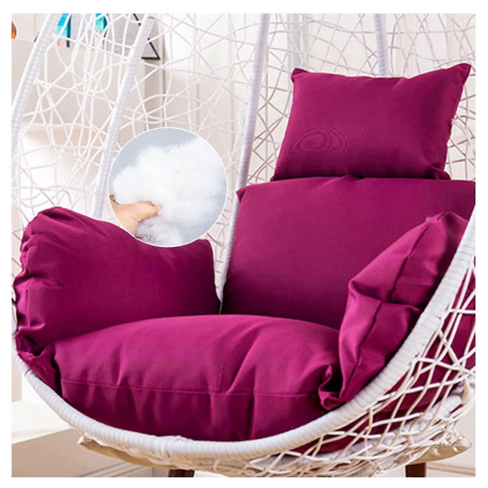 Replacement cushion for garden swing, waterproof, wicker hammock, seat cushion for balcony, purple, size L