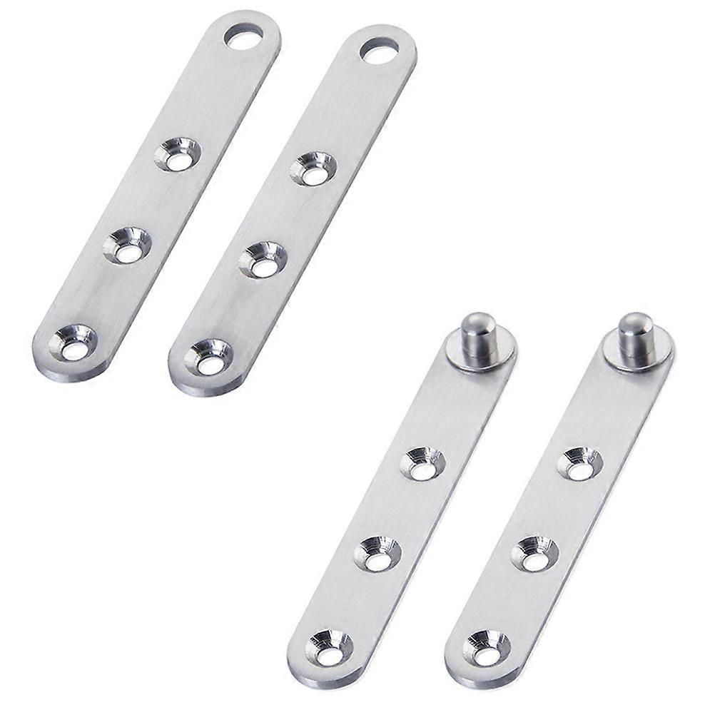 Furniture Hinge Accessory 360° Rotation Up-Down Spindle Structure Silver Color 6Pcs