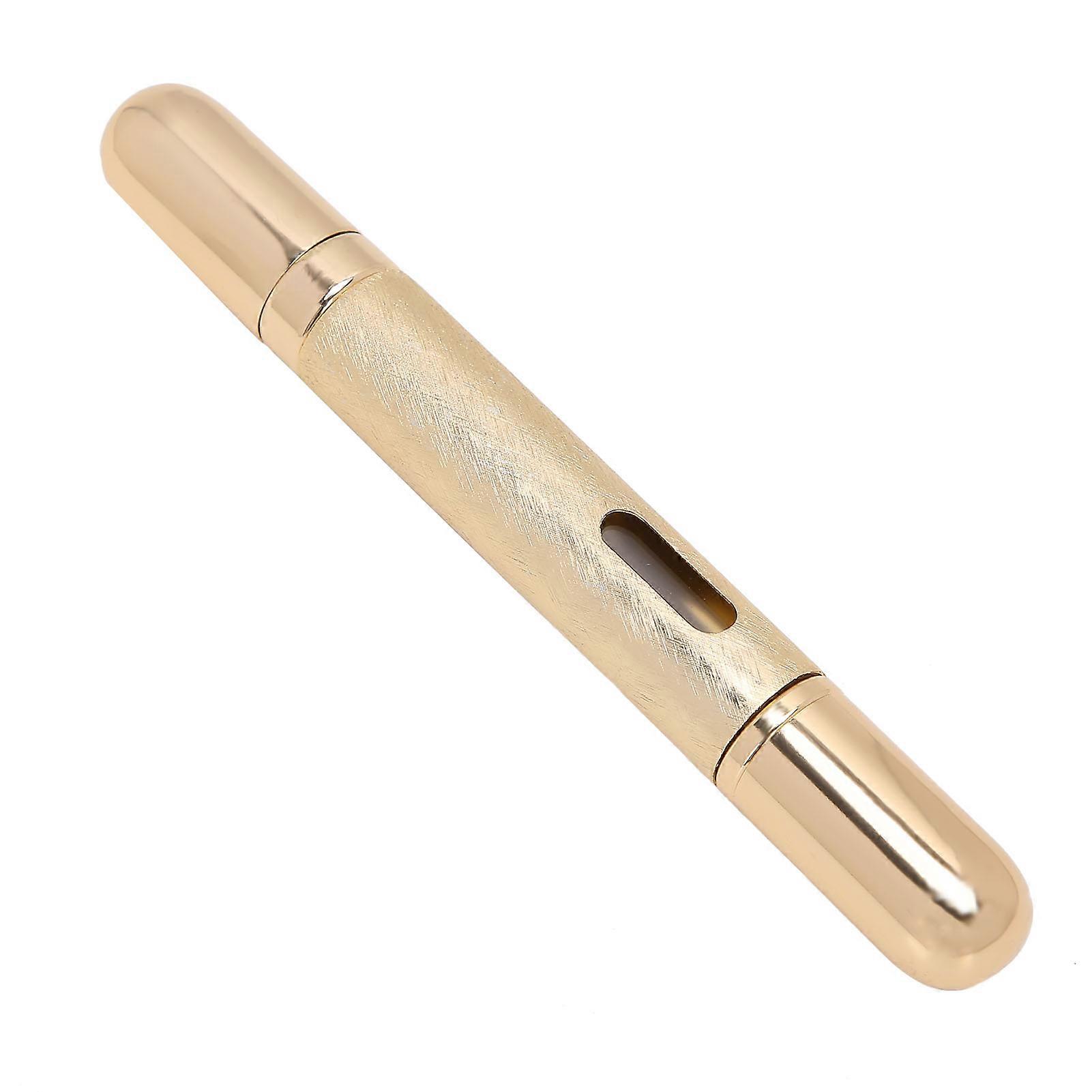 10ml Round Press Perfume Bottle Portable Glass Empty Refillable Perfume Bottle (Gold)