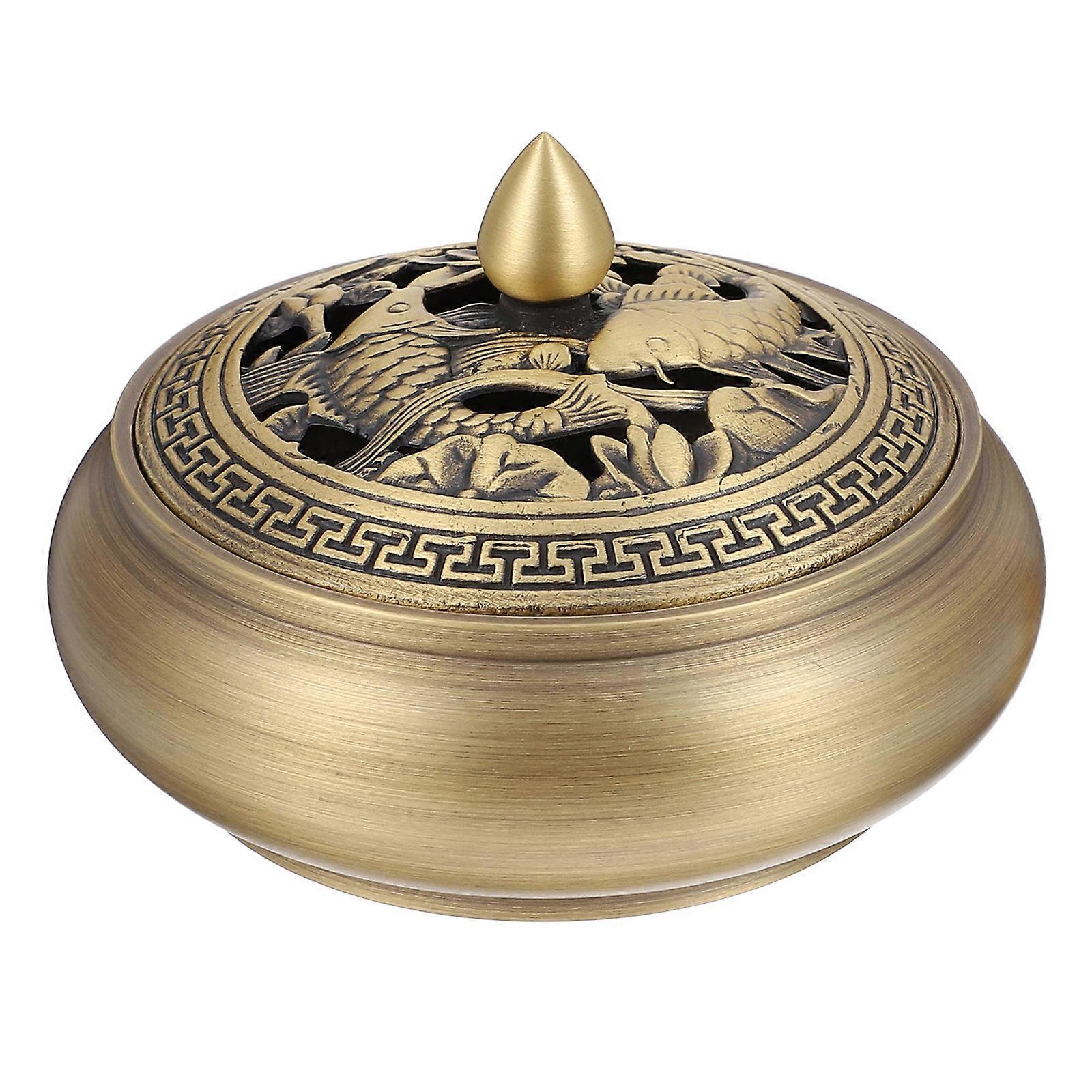 Artisan Copper Tea Ceremony Censer Adornment Home Decoration Golden 8.00X8.00X6.00CM Meditation Aid 1 Set