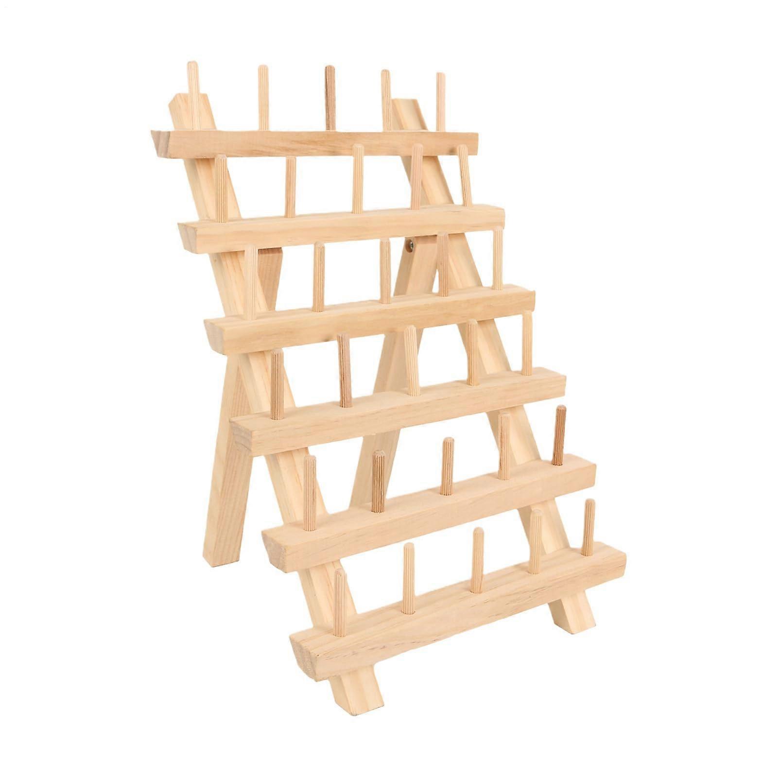 Thread Spool Organizer MultiLayer Yarn Spool Rack with Foldable Legs 30 Spindles