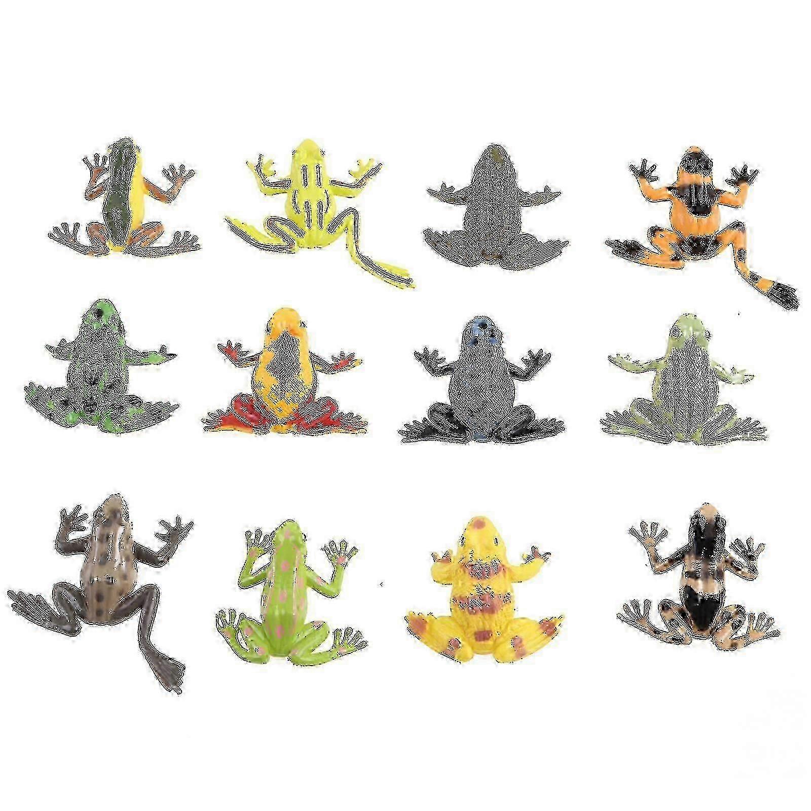 12-Piece Frog Figure Set - UK Educational Biology Learning Props