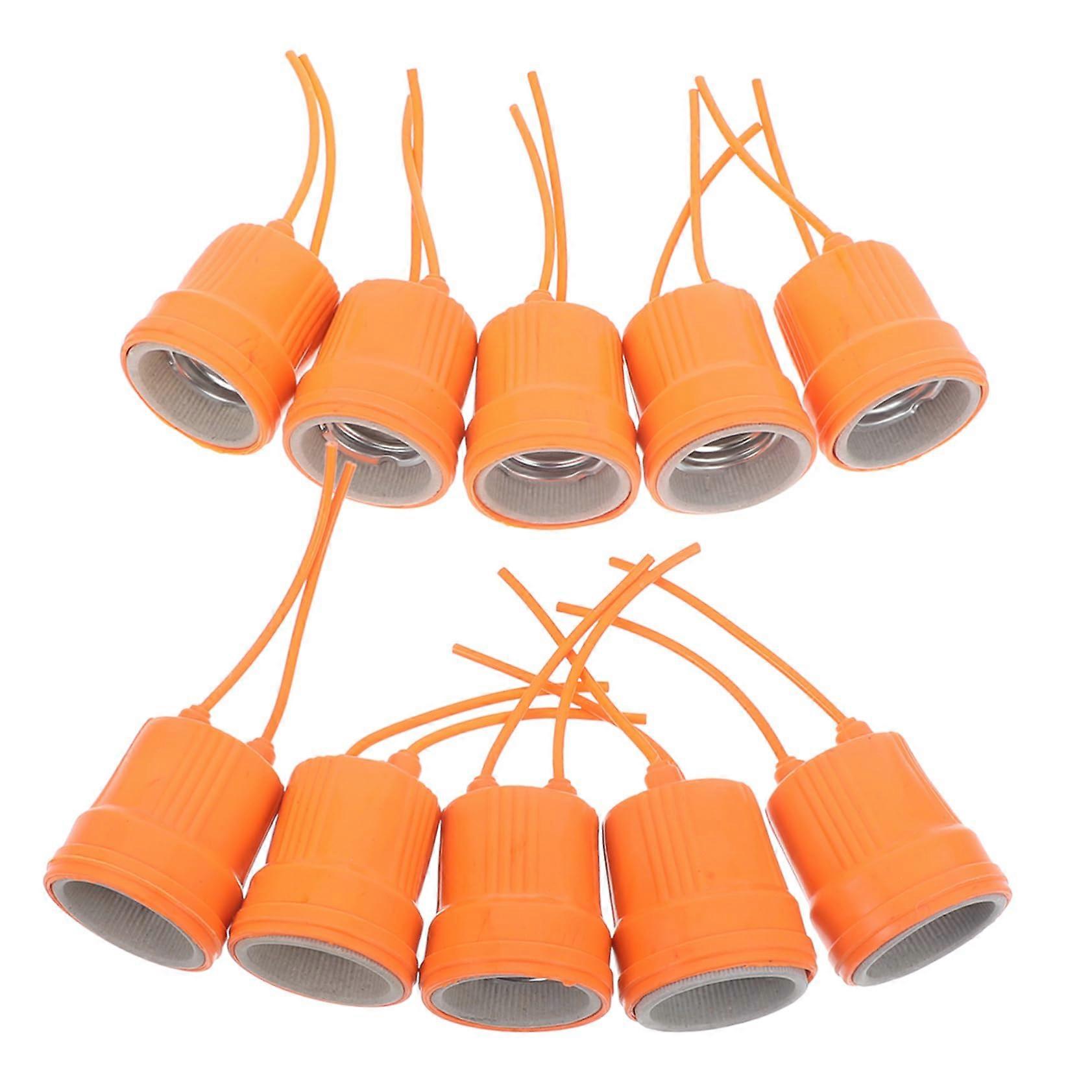 E27 Lamp Holder Set of 10 with High Temperature Resistant Cable, Waterproof Suspension for Pendant and Ceiling Lights