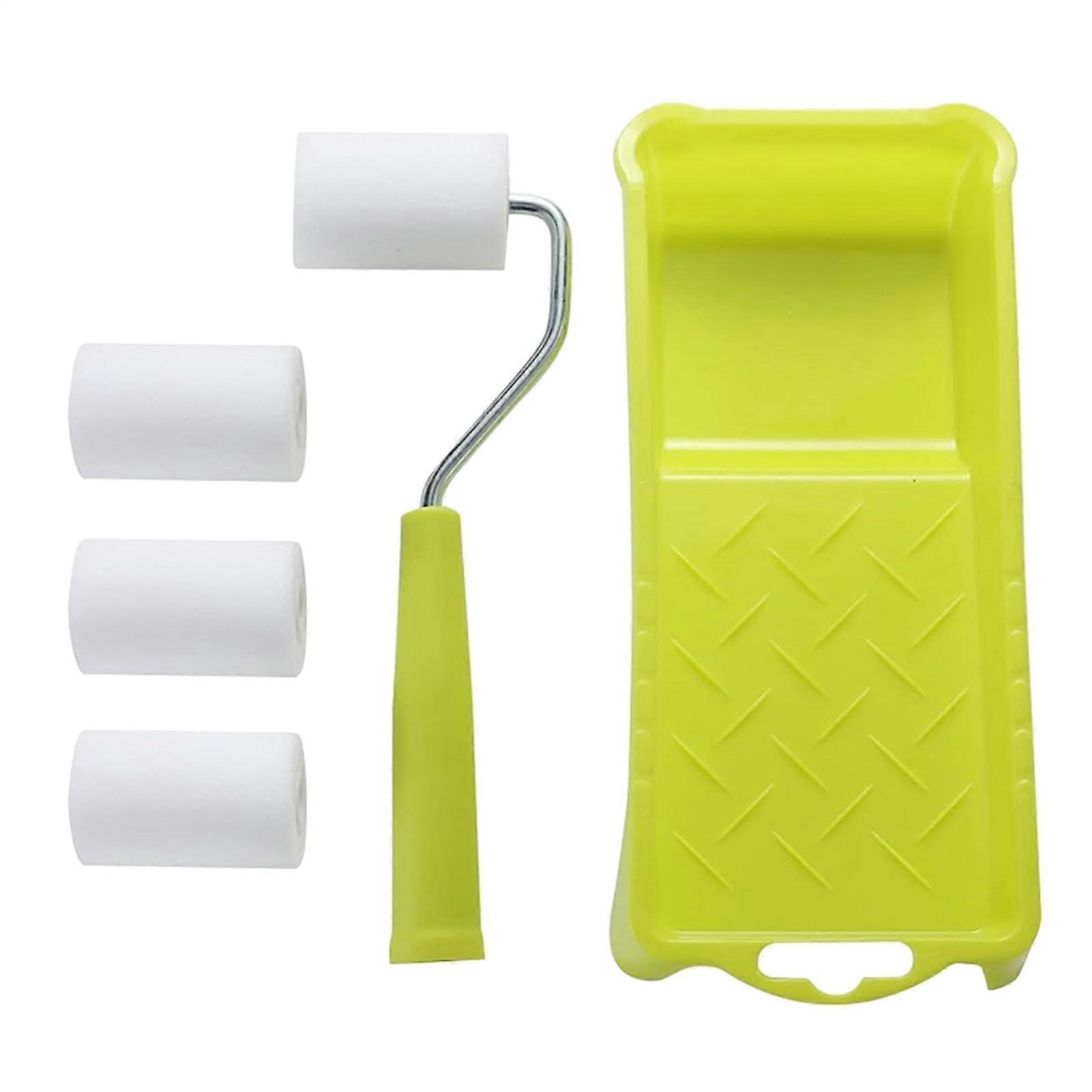 Farbwalzen Set - Paint Roller and Edger Kit with Brush, Paint Tray for Clean Edges, Interior Use, Easy to Clean